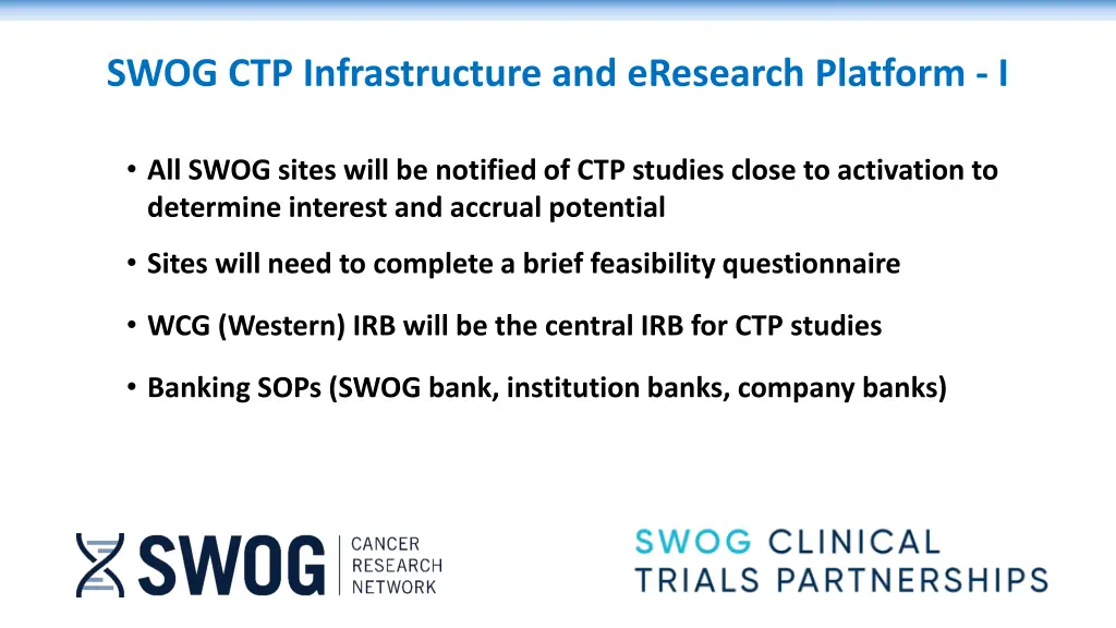 swog ctp infrastructure and eresearch platform i