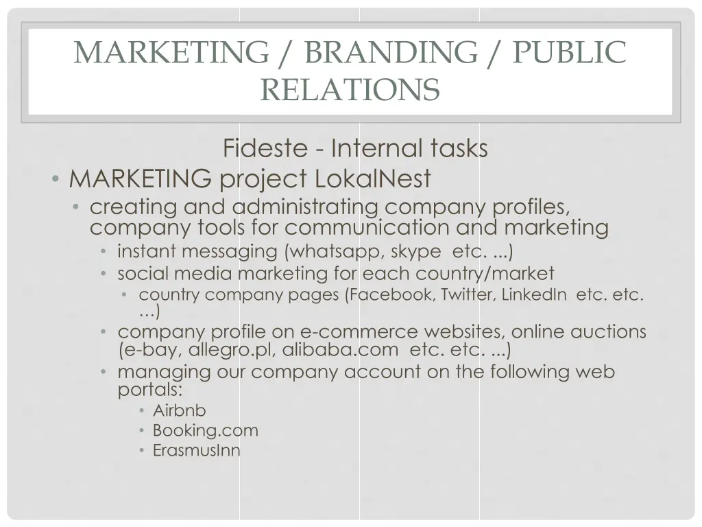 marketing branding public relations