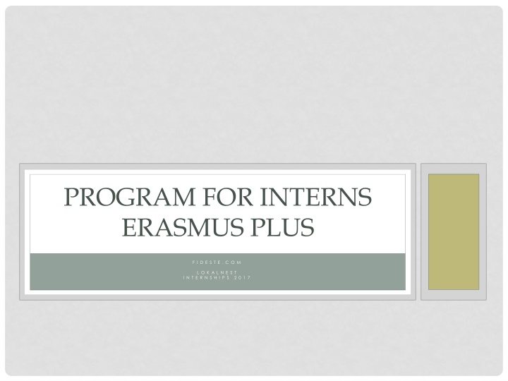 program for interns erasmus plus