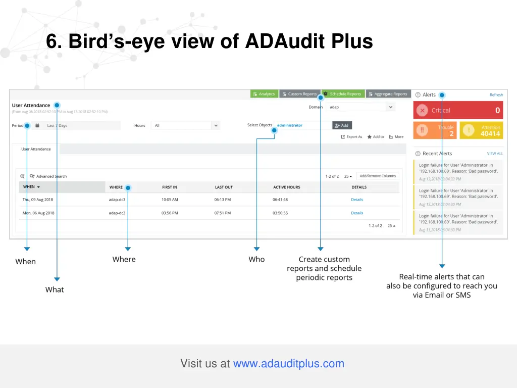 6 bird s eye view of adaudit plus