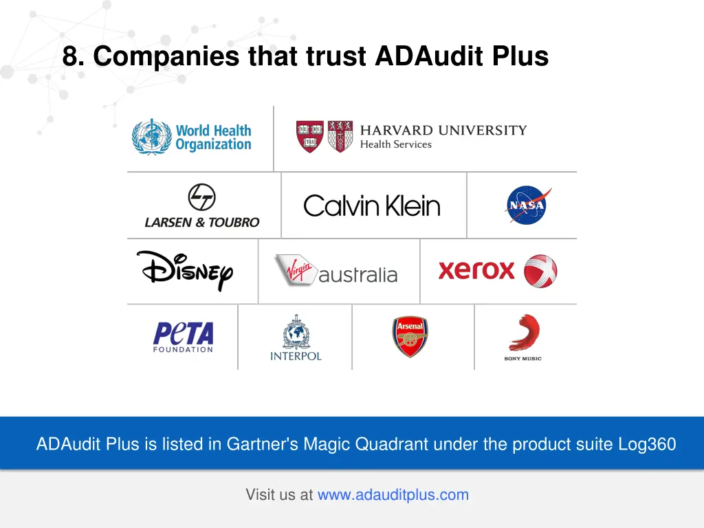 8 companies that trust adaudit plus