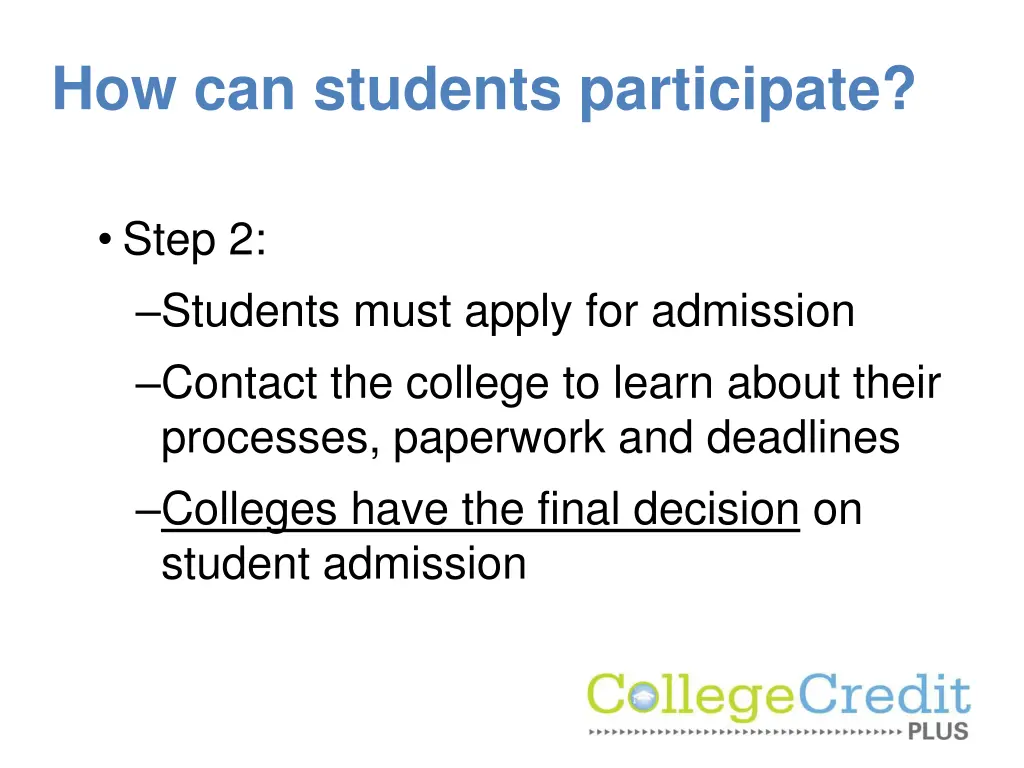 how can students participate 4