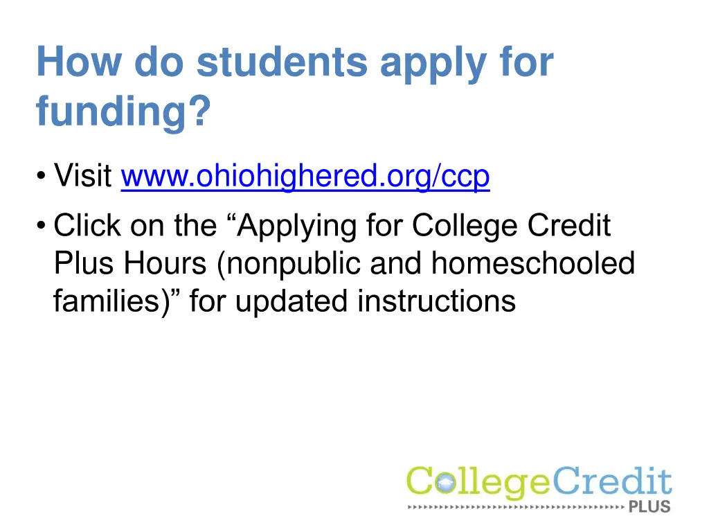 how do students apply for funding 1