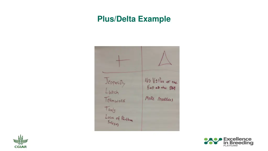 plus delta example