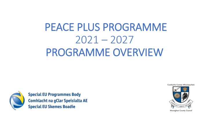 peace plus programme peace plus programme 2021