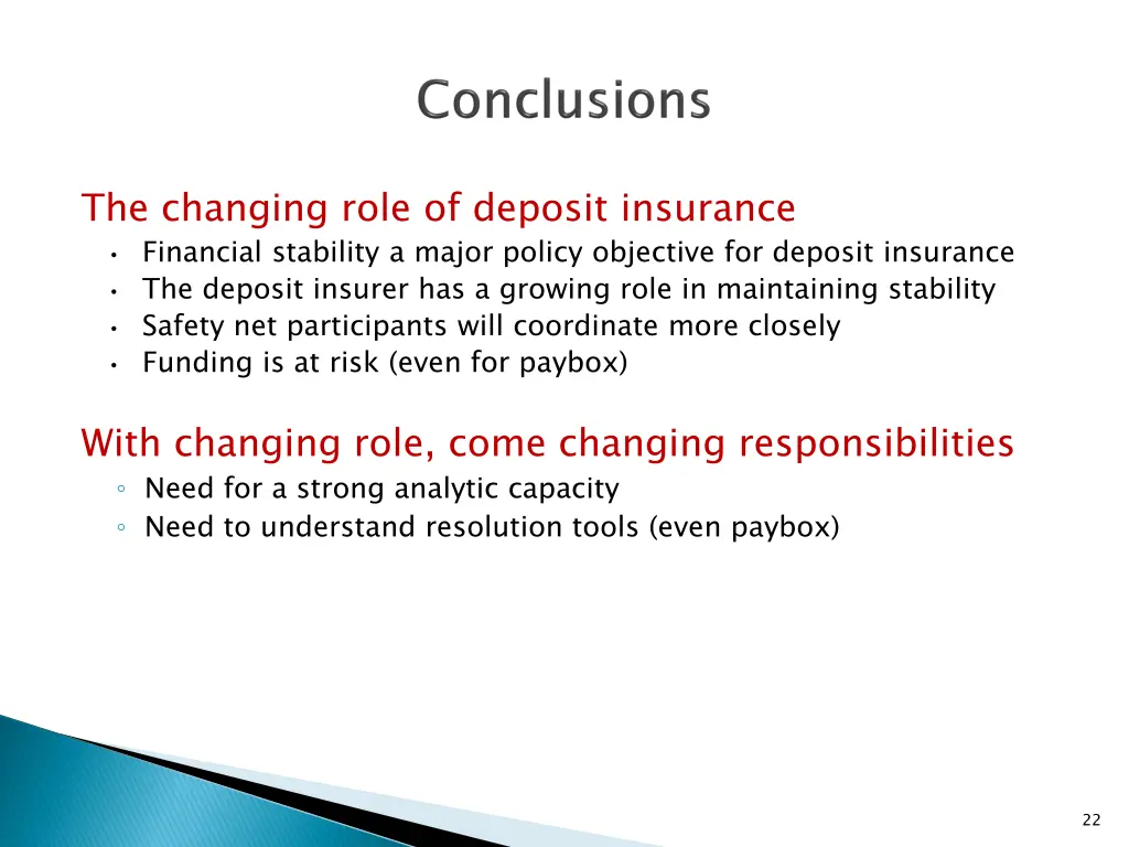 the changing role of deposit insurance financial