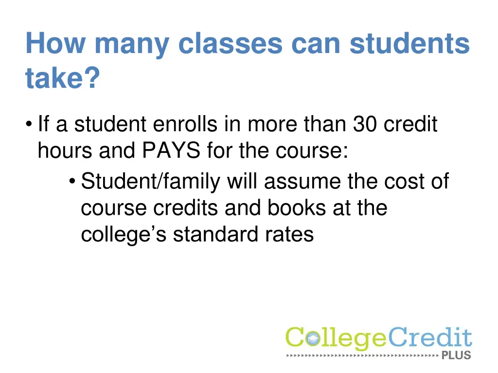 how many classes can students take 1