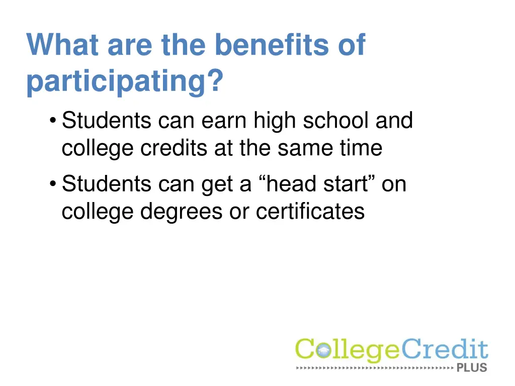 what are the benefits of participating students