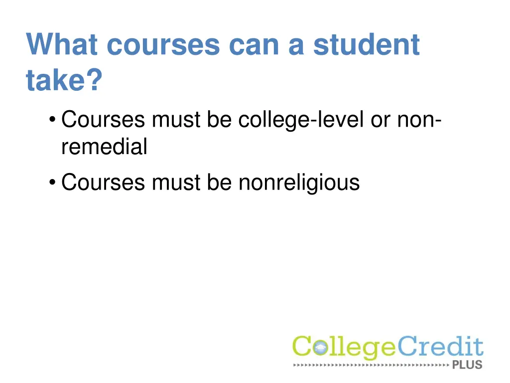 what courses can a student take courses must