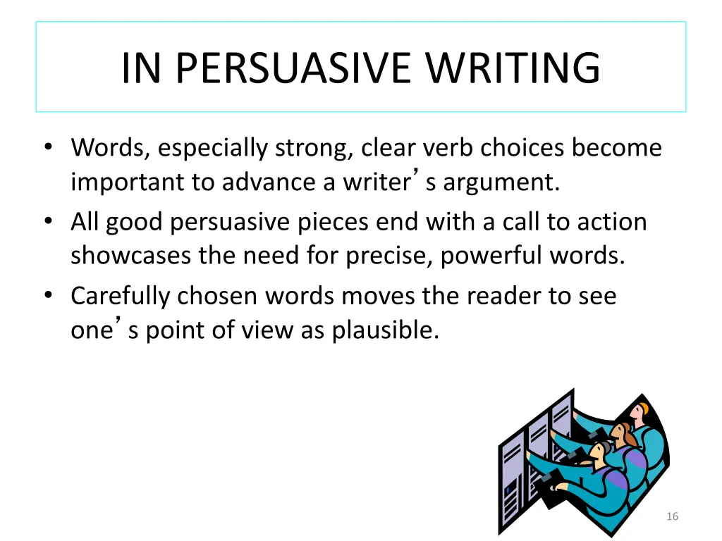 in persuasive writing