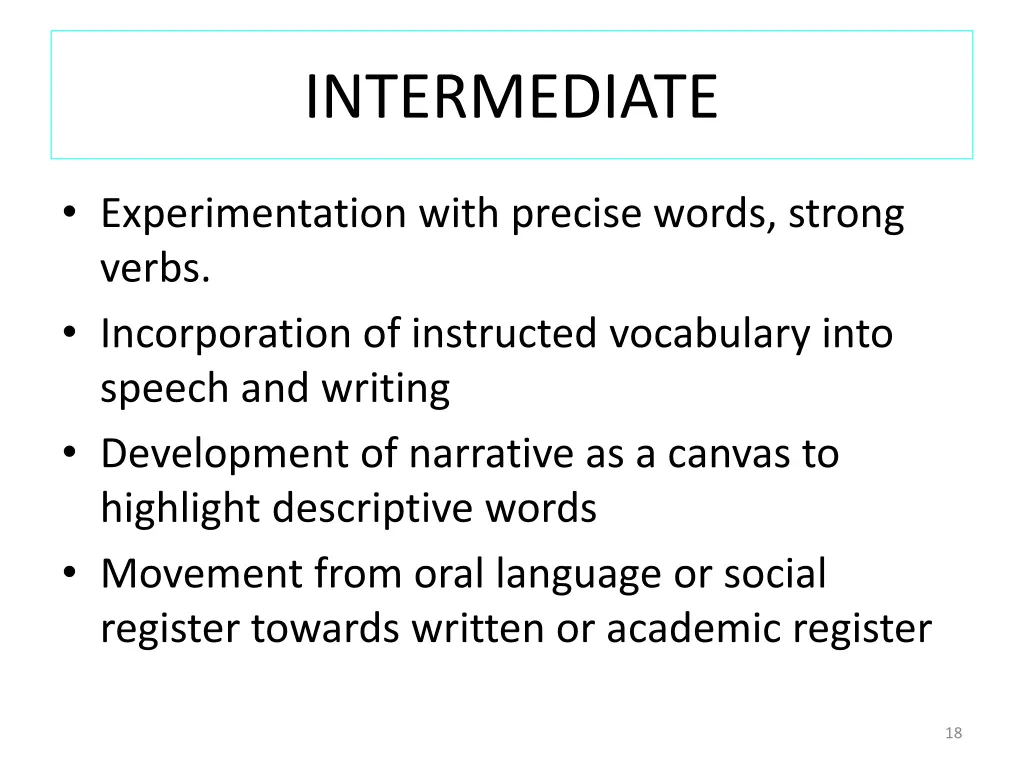 intermediate