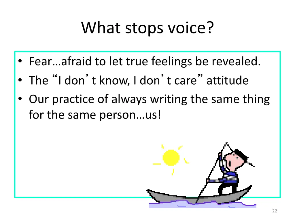 what stops voice