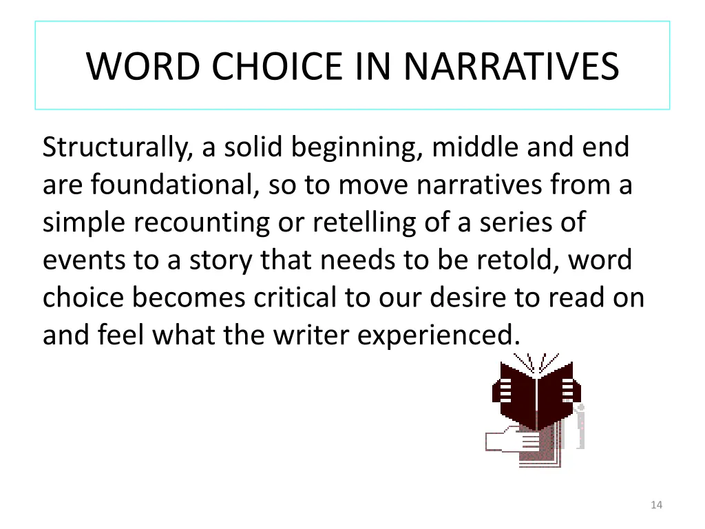 word choice in narratives