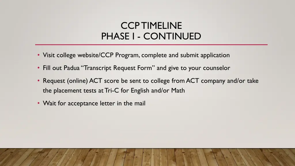 ccptimeline phase i continued