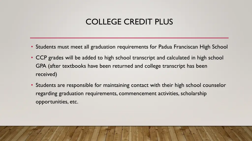 college credit plus 1