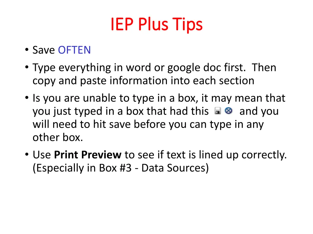 iep plus tips iep plus tips