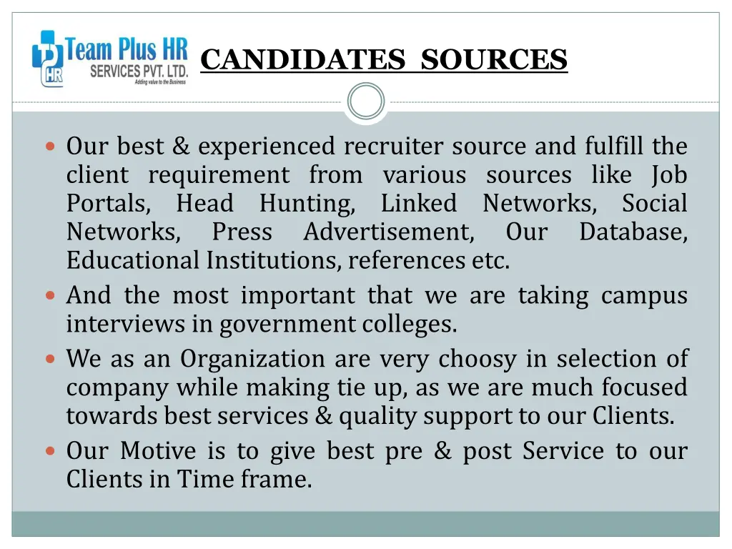 candidates sources