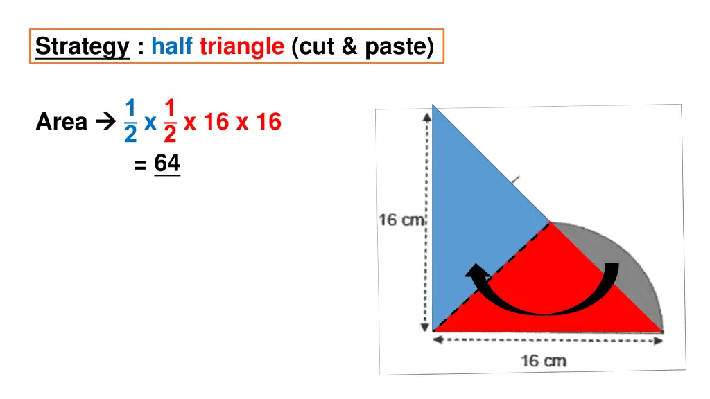 strategy half triangle cut paste