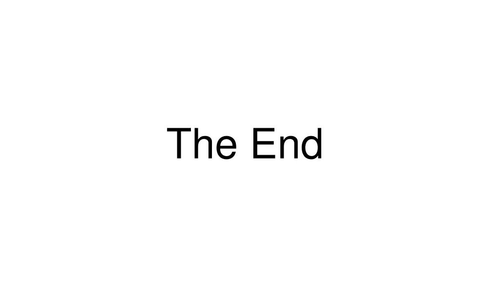 the end