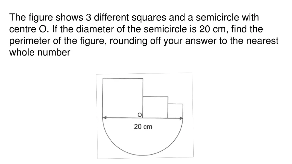 the figure shows 3 different squares