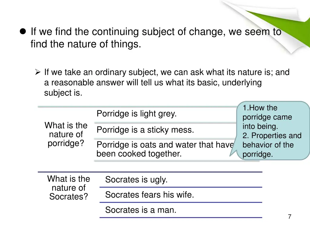 if we find the continuing subject of change