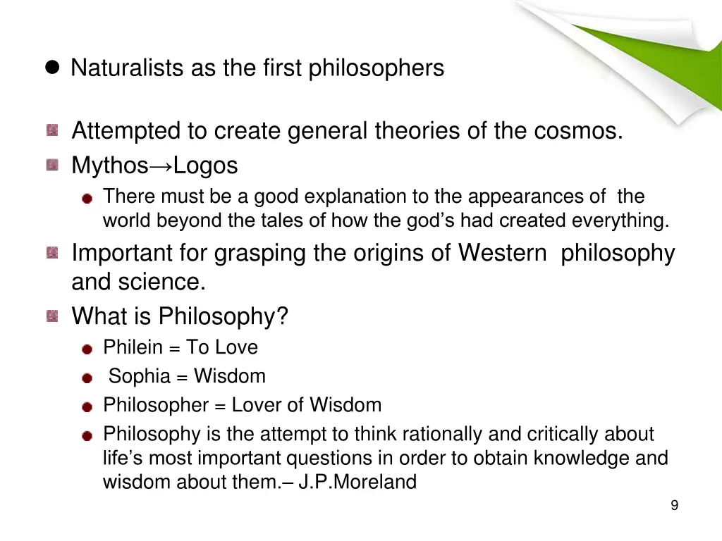 naturalists as the first philosophers