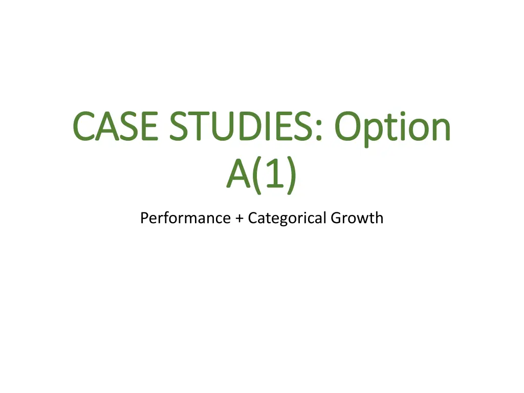 case studies option case studies option a 1 a 1