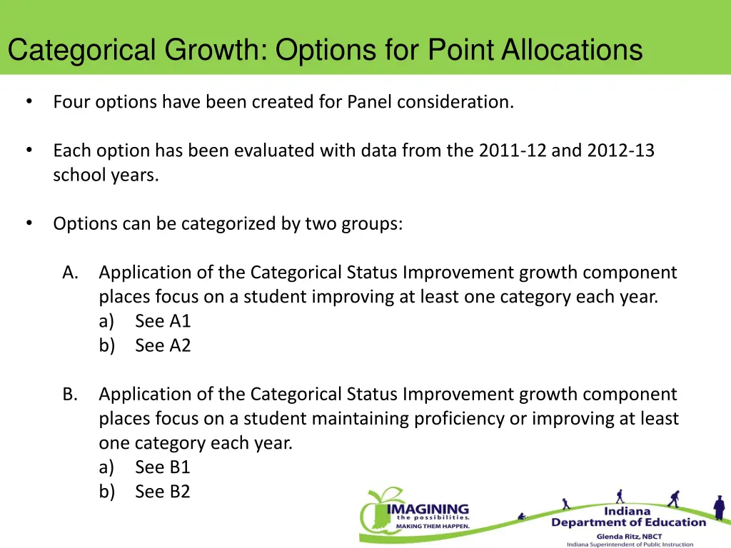 categorical growth options for point allocations