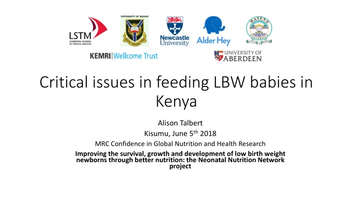 critical issues in feeding lbw babies in kenya