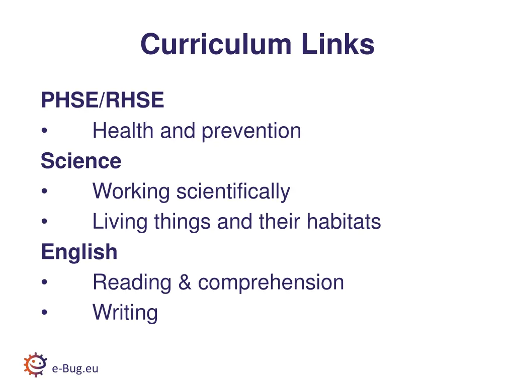 curriculum links