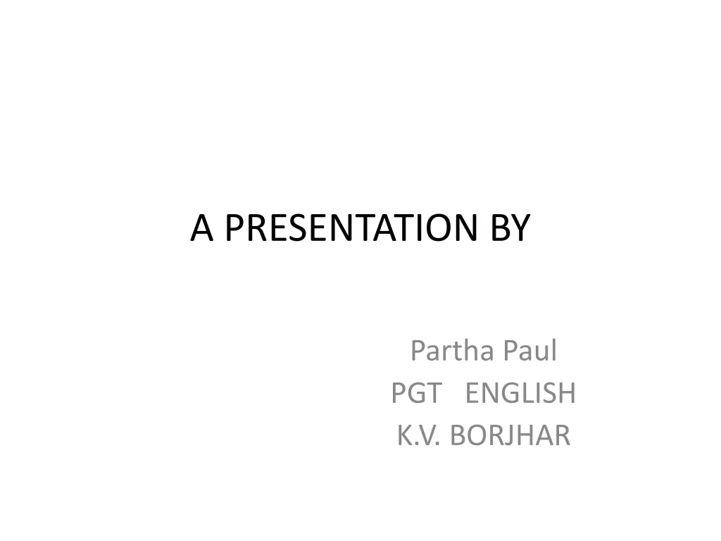 a presentation by