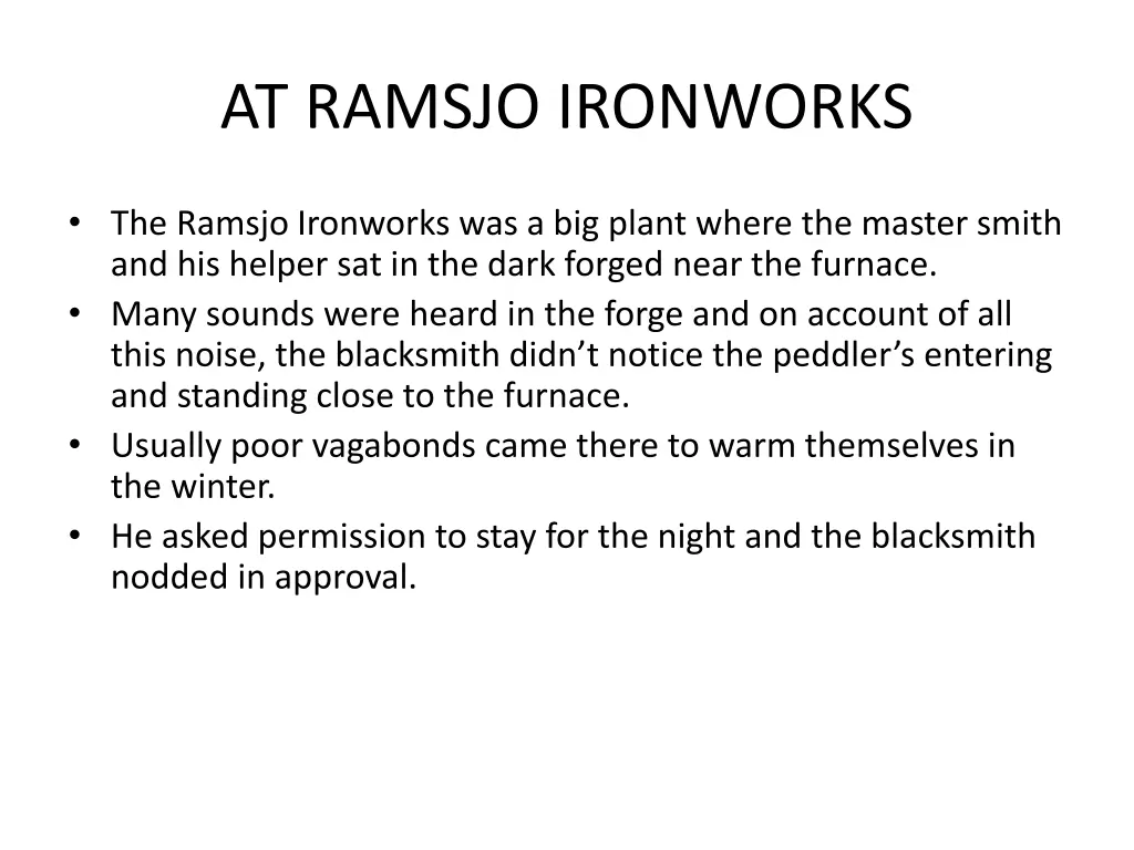 at ramsjo ironworks