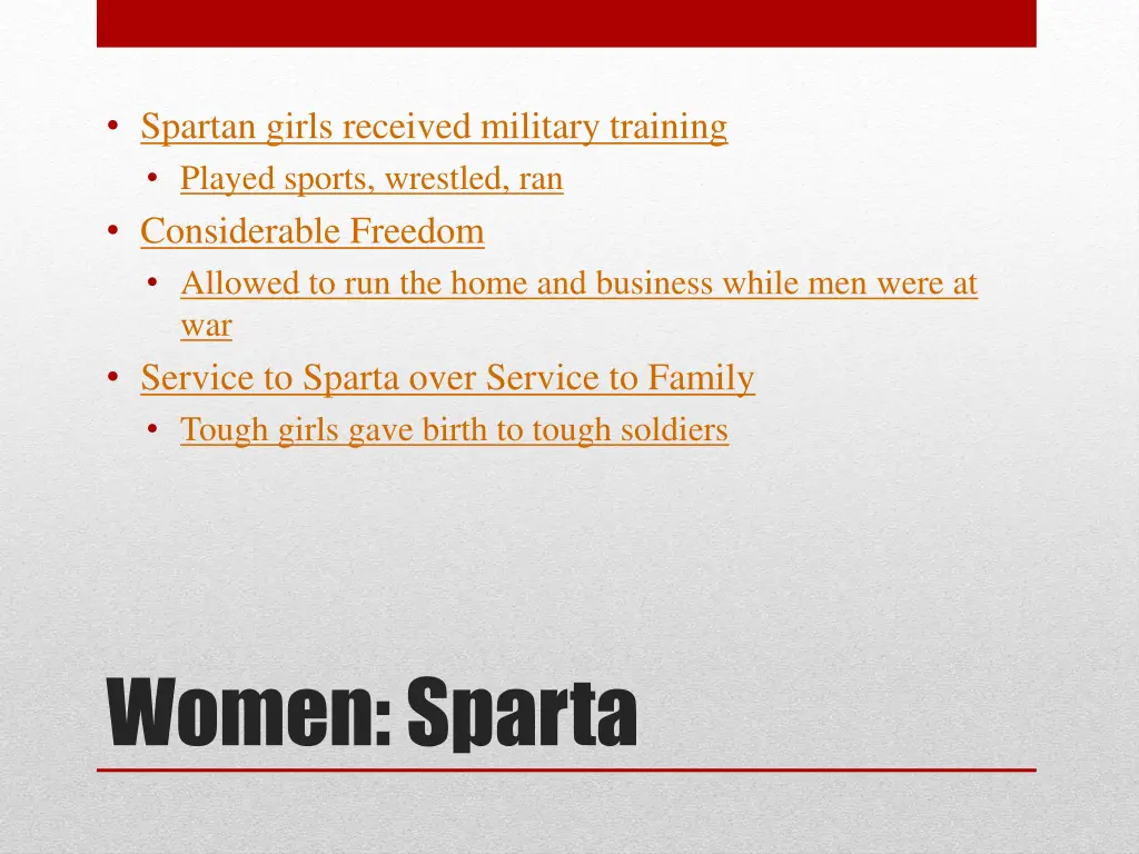 spartan girls received military training played