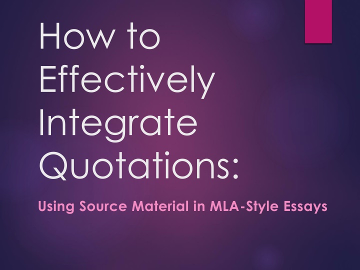 how to effectively integrate quotations