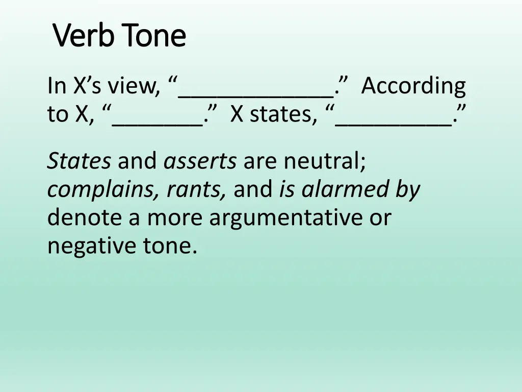 verb tone verb tone