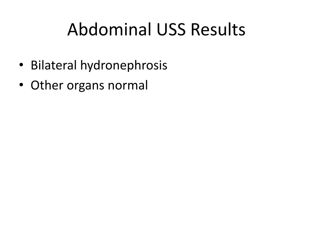 abdominal uss results