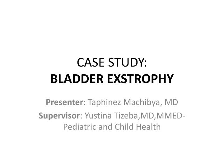 case study bladder exstrophy