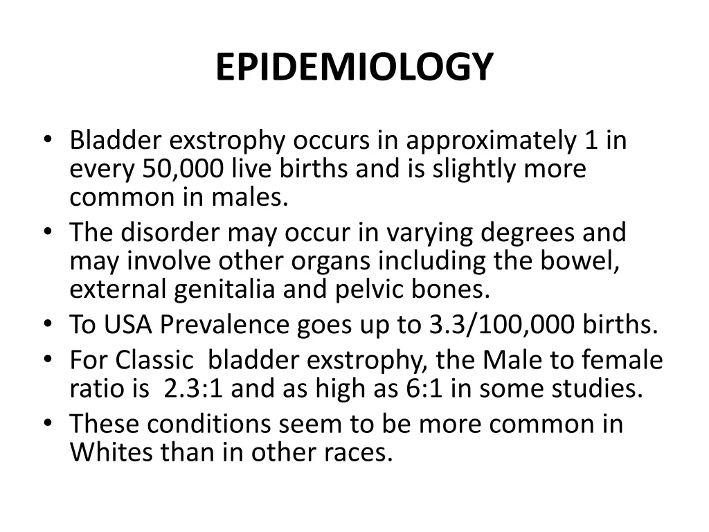 epidemiology