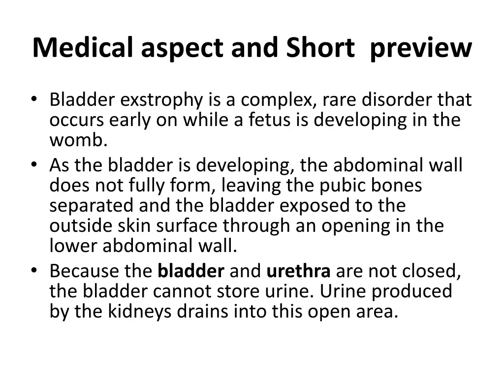 medical aspect and short preview