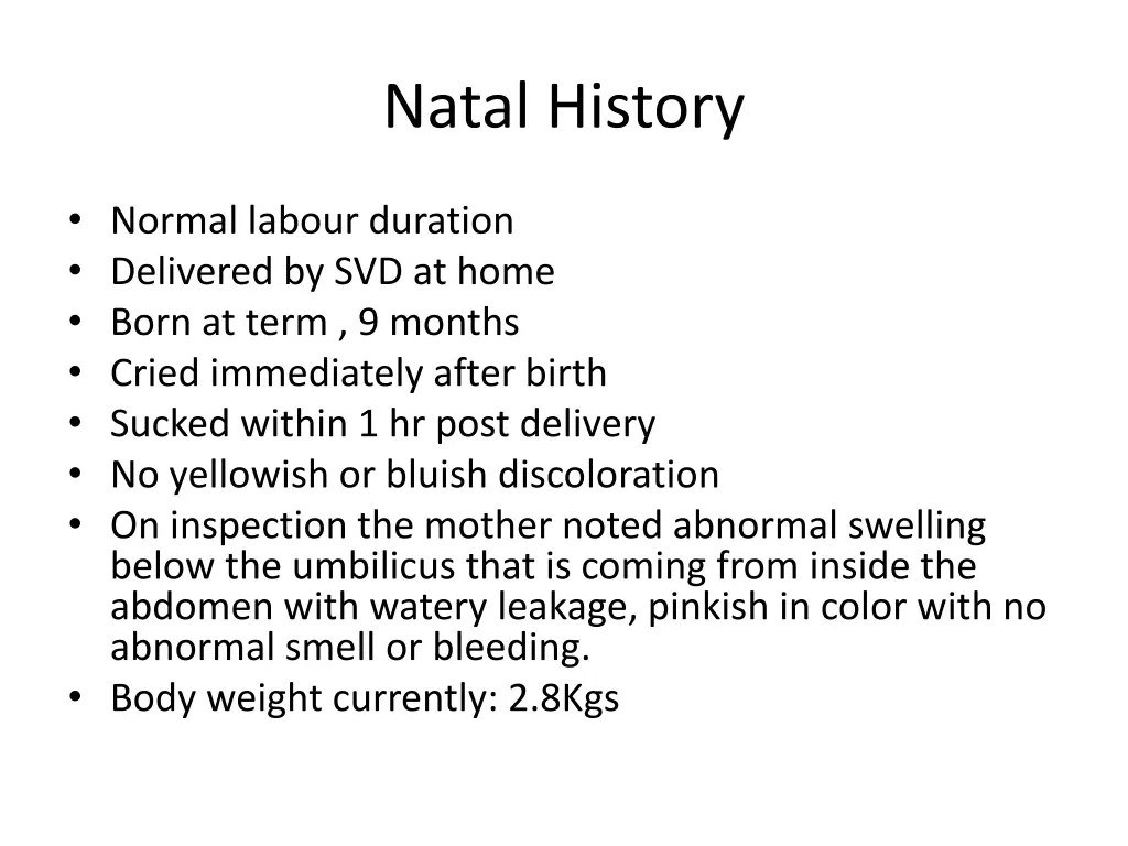 natal history