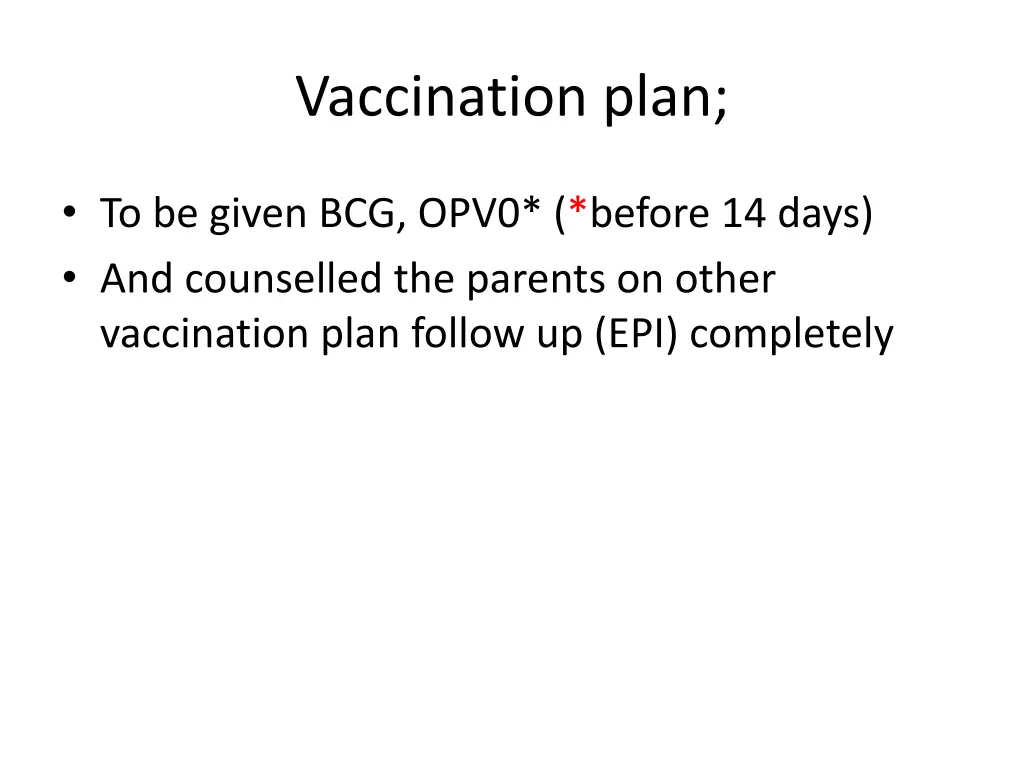 vaccination plan