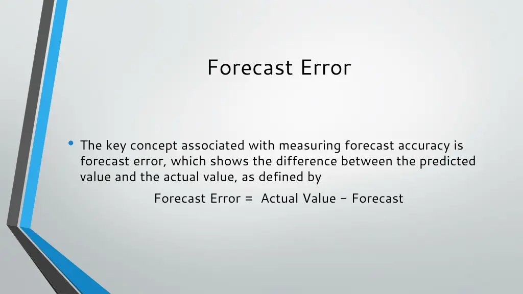 forecast error