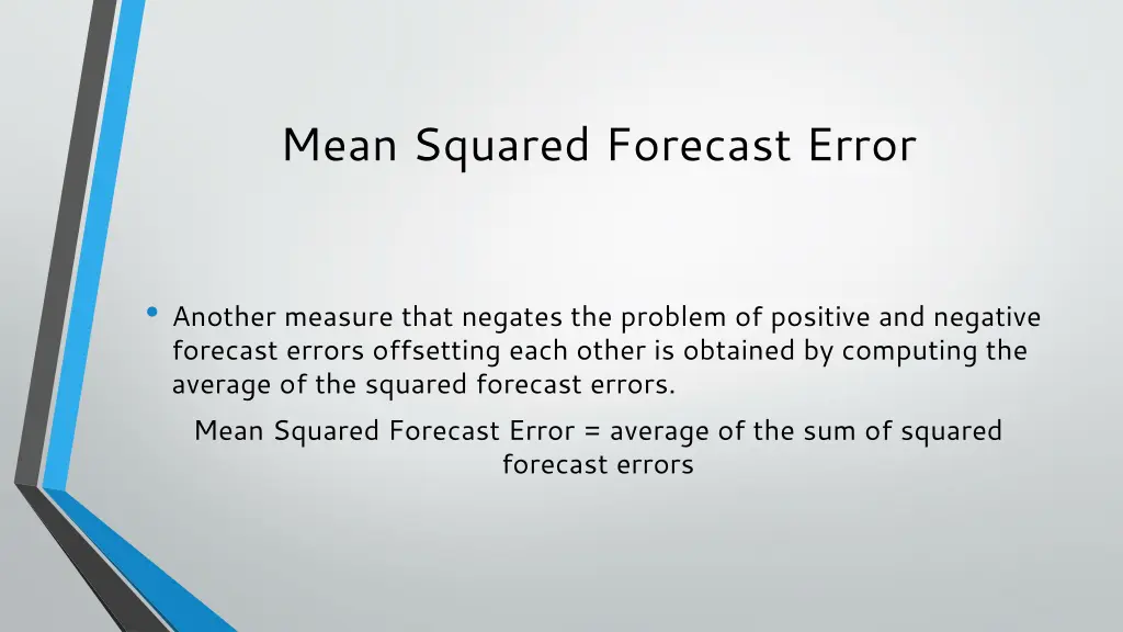 mean squared forecast error