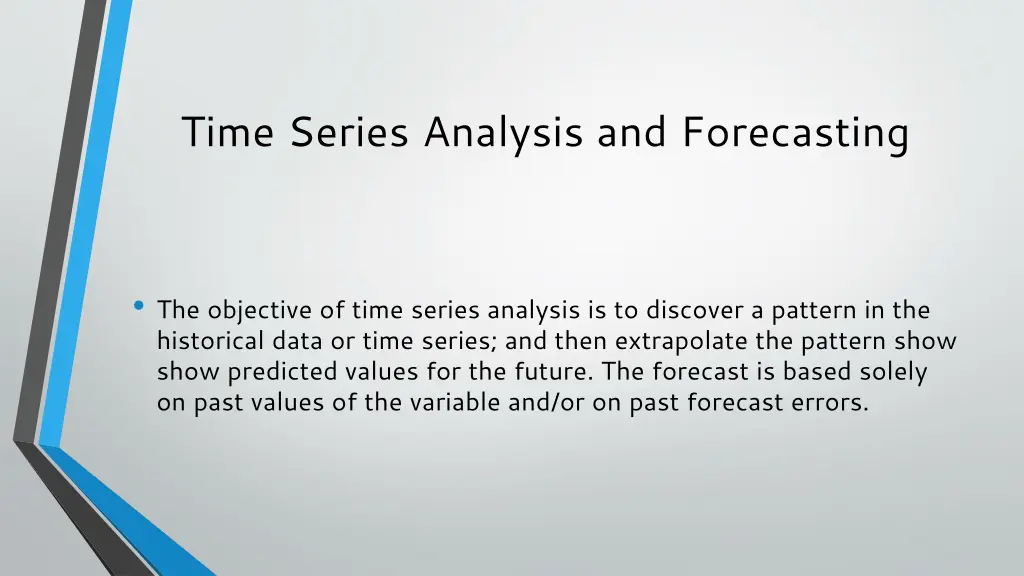 time series analysis and forecasting