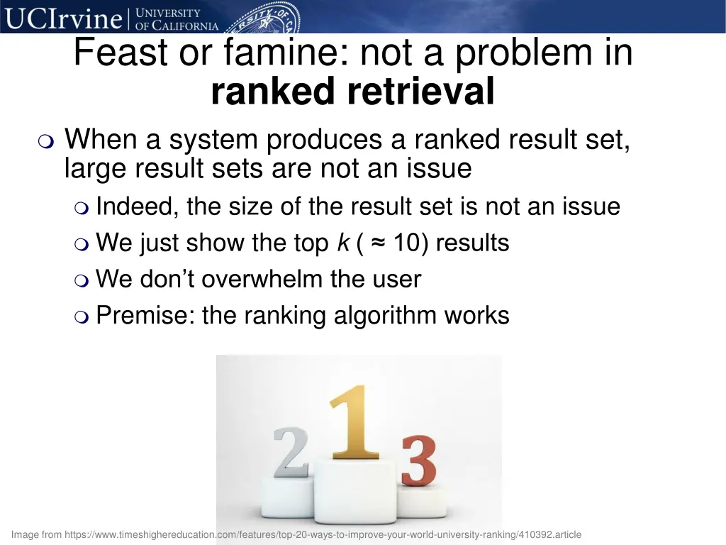 feast or famine not a problem in ranked retrieval