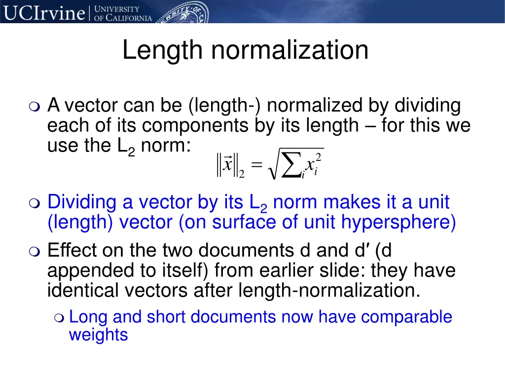 length normalization