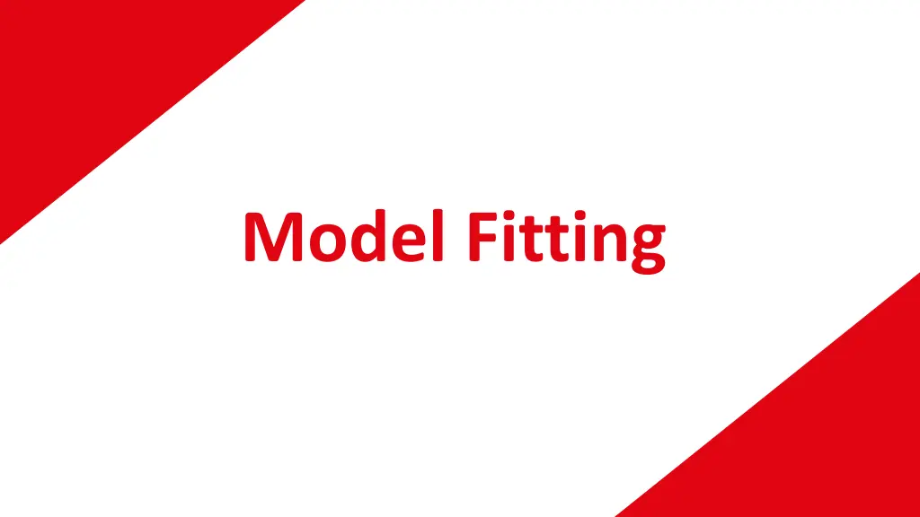 model fitting