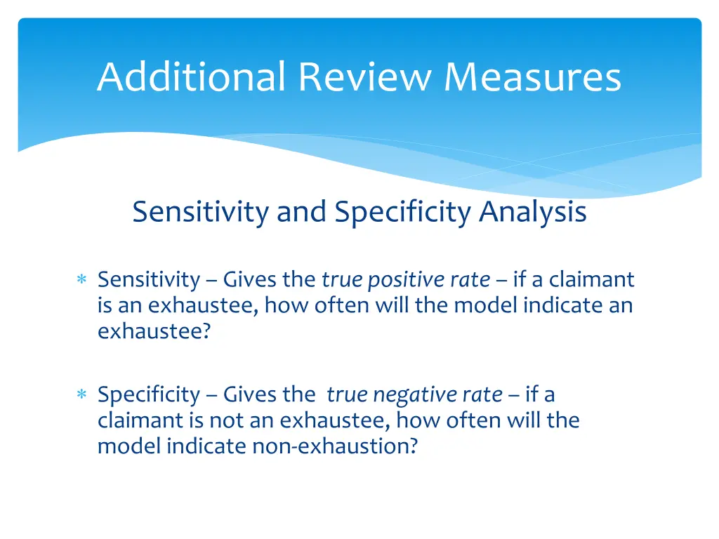 additional review measures