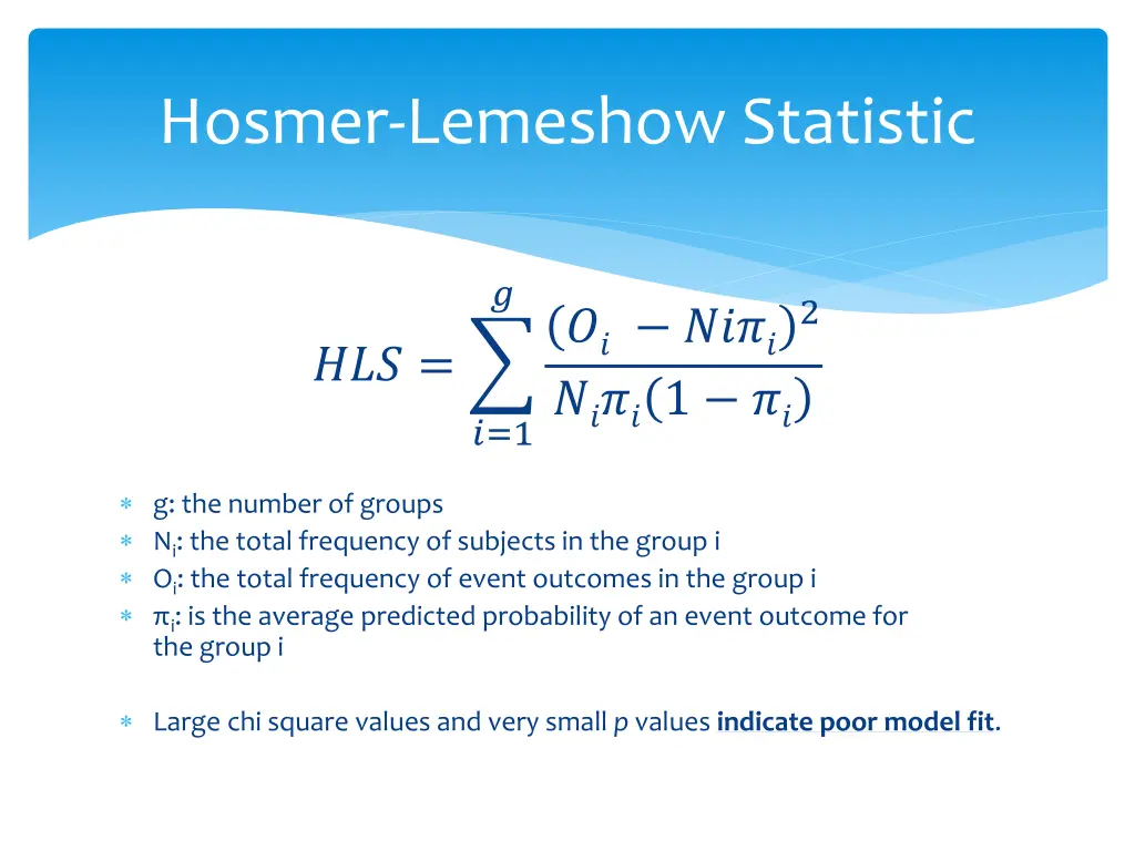 hosmer lemeshow statistic