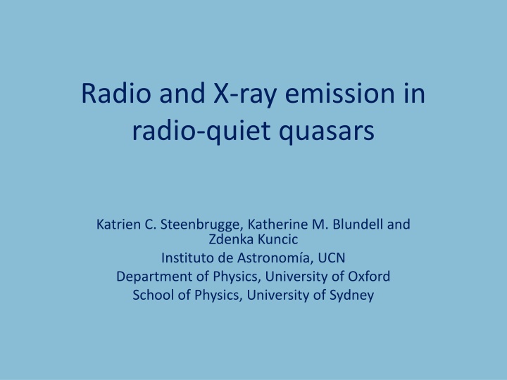 radio and x ray emission in radio quiet quasars